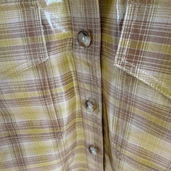 NWT • Madewell Laminated Oversized Shirt-Jacket in Yarn-Dyed Plaid •M - Picture 9 of 10